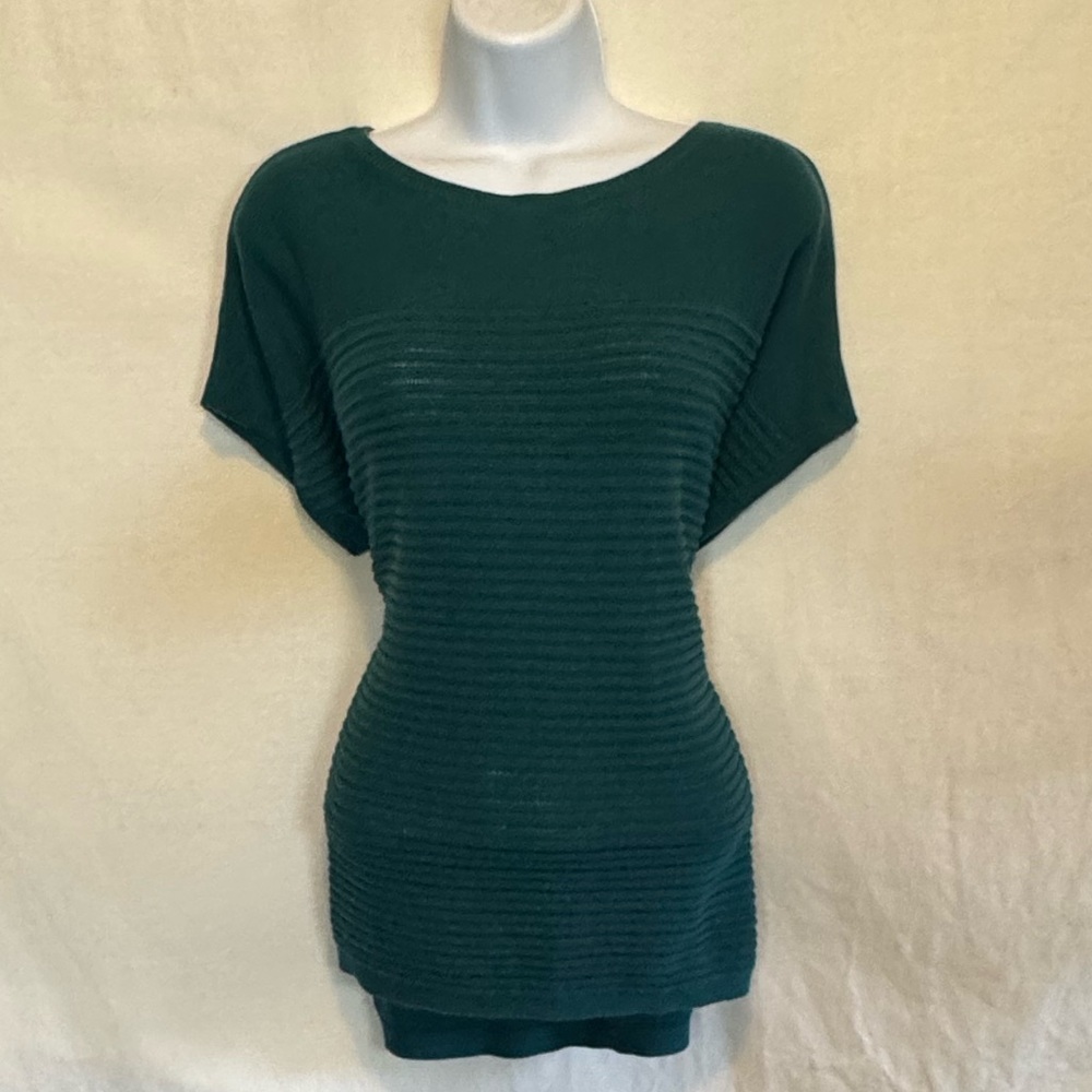 C-1 J. Jill Teal Green Short Sleeve Pullover‎ Sweater Size S